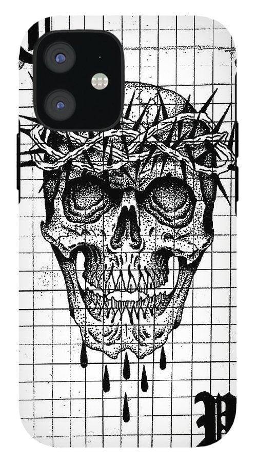 Pixels Phone Case iPhone 12 Mini Tough Case Richard Skull  - Phone Case