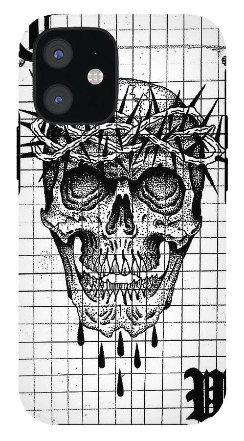 Pixels Phone Case iPhone 12 Tough Case Richard Skull  - Phone Case