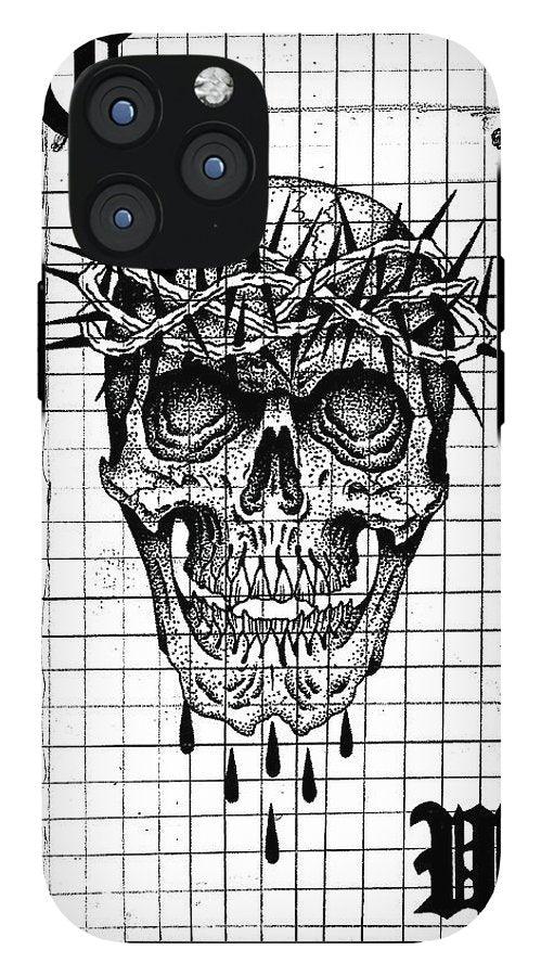 Pixels Phone Case iPhone 12 Pro Max Tough Case Richard Skull  - Phone Case