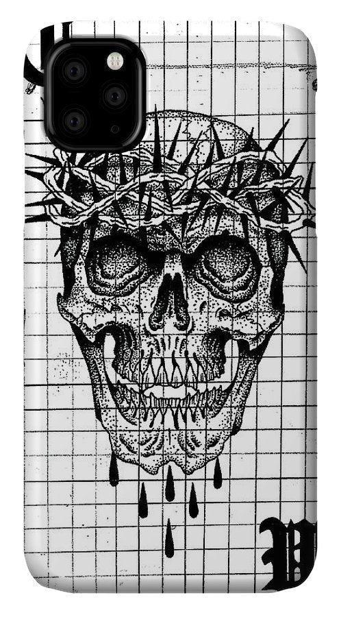 Pixels Phone Case iPhone 11 Case Richard Skull  - Phone Case