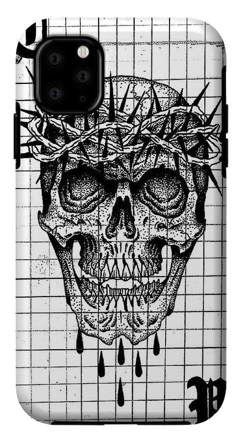 Pixels Phone Case iPhone 11 Tough Case Richard Skull  - Phone Case