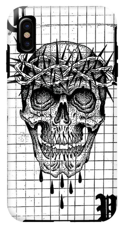 Pixels Phone Case iPhone XS Max Tough Case Richard Skull  - Phone Case