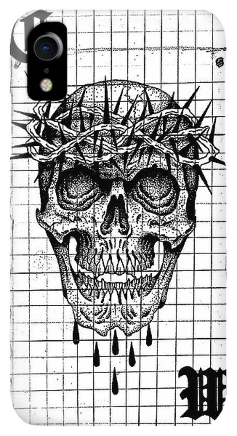 Pixels Phone Case iPhone XR Case Richard Skull  - Phone Case