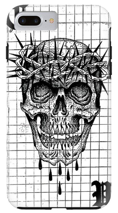 Pixels Phone Case iPhone 7 Plus Tough Case Richard Skull  - Phone Case