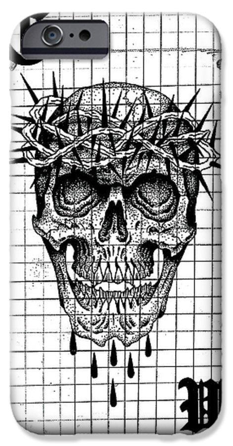 Pixels Phone Case iPhone 6 Case Richard Skull  - Phone Case