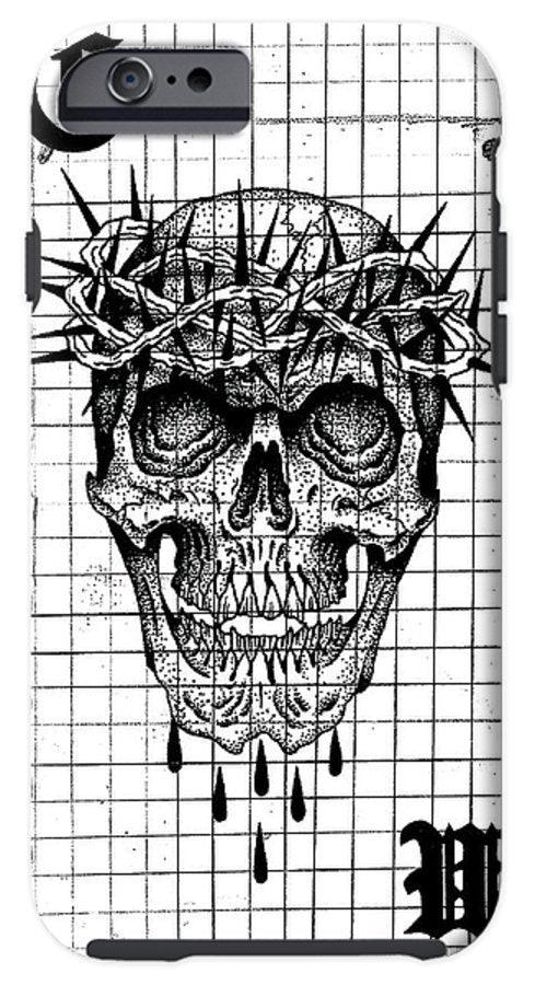 Pixels Phone Case iPhone 6 Tough Case Richard Skull  - Phone Case