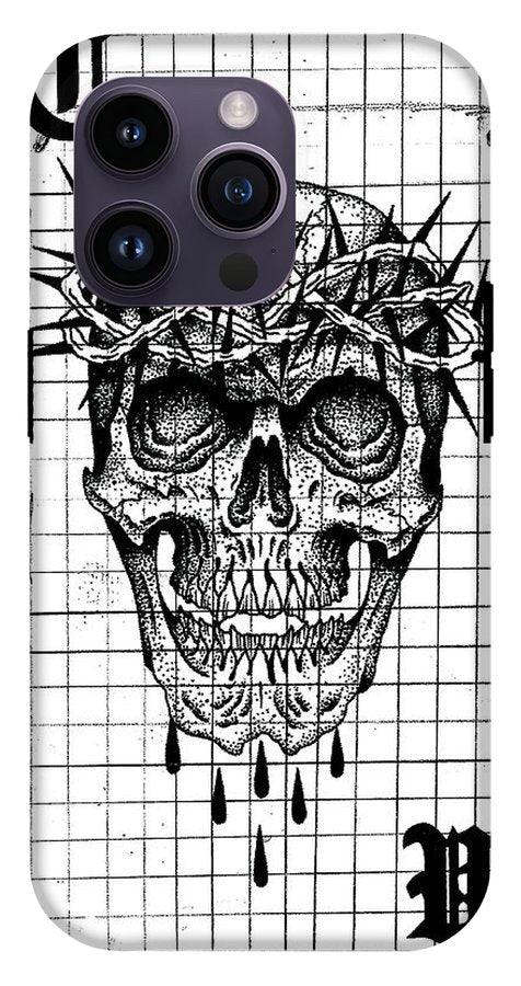 Pixels Phone Case iPhone 14 Pro Tough Case Richard Skull  - Phone Case