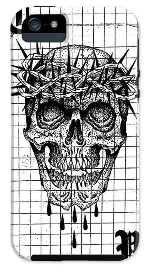 Pixels Phone Case iPhone 5 Tough Case Richard Skull  - Phone Case