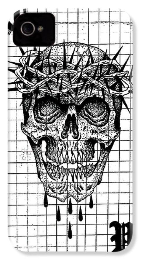 Pixels Phone Case iPhone 4s Case Richard Skull  - Phone Case