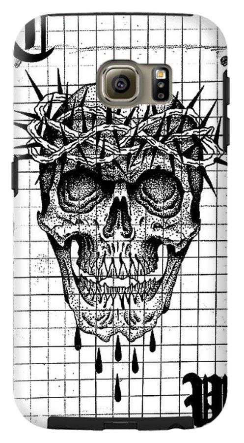 Pixels Phone Case Galaxy S6 Tough Case Richard Skull  - Phone Case