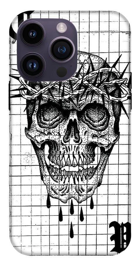 Pixels Phone Case iPhone 14 Pro Max Tough Case Richard Skull  - Phone Case