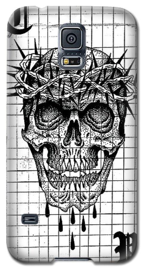 Pixels Phone Case Galaxy S5 Case Richard Skull  - Phone Case