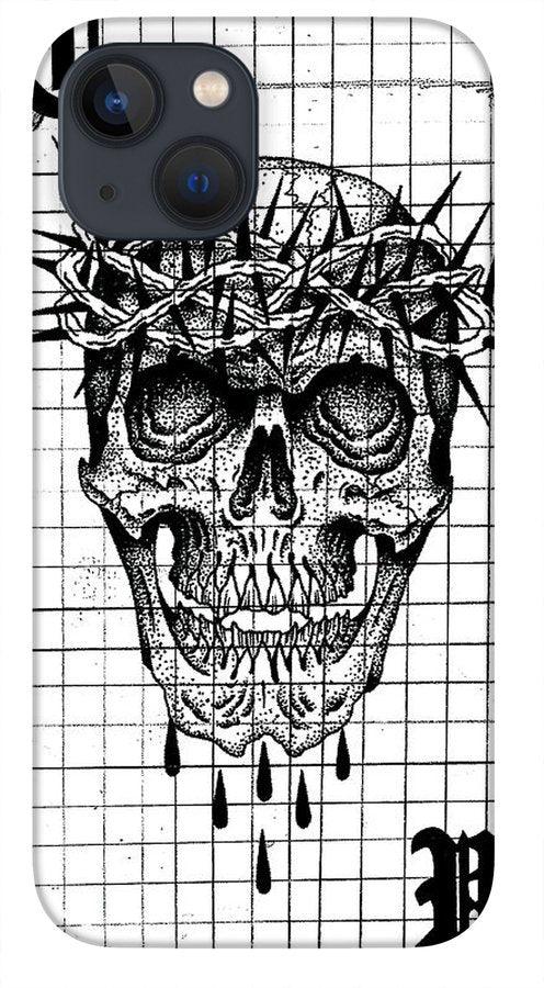 Pixels Phone Case iPhone 13 Mini Case Richard Skull  - Phone Case