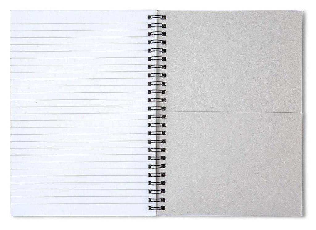 Pixels Spiral Notebook 6" x 8" Richard Skull  - Spiral Notebook
