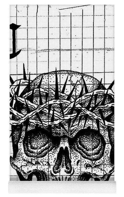 Pixels Yoga Mat 24" x 72" Richard Skull  - Yoga Mat