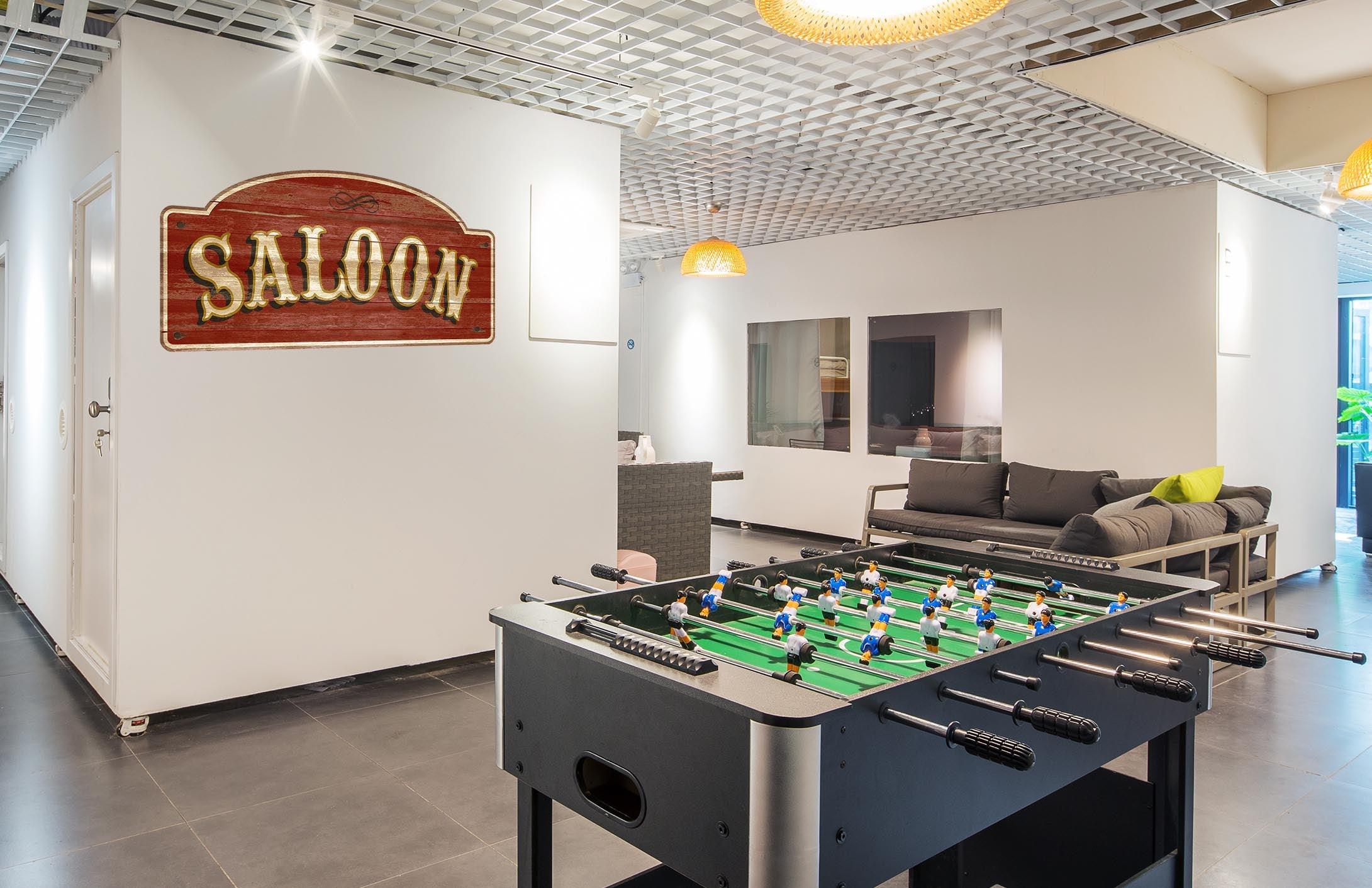 CoolWalls.ca DieCut Saloon Retro Bar Sign Decal, Wall Decal, Peel-N-Stick and Removes Easily Anytime