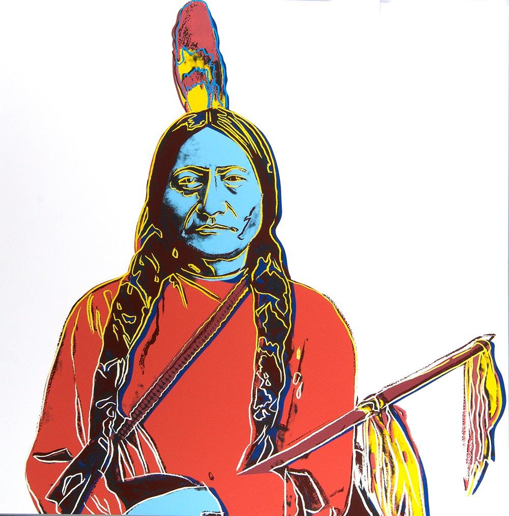CoolWalls.ca Posters, Prints, & Visual Artwork Sitting Bull Andy Warhol 1986 Century" Vintage Artwork: Peel_n_Stick onto the wall, wallpaper like fabric