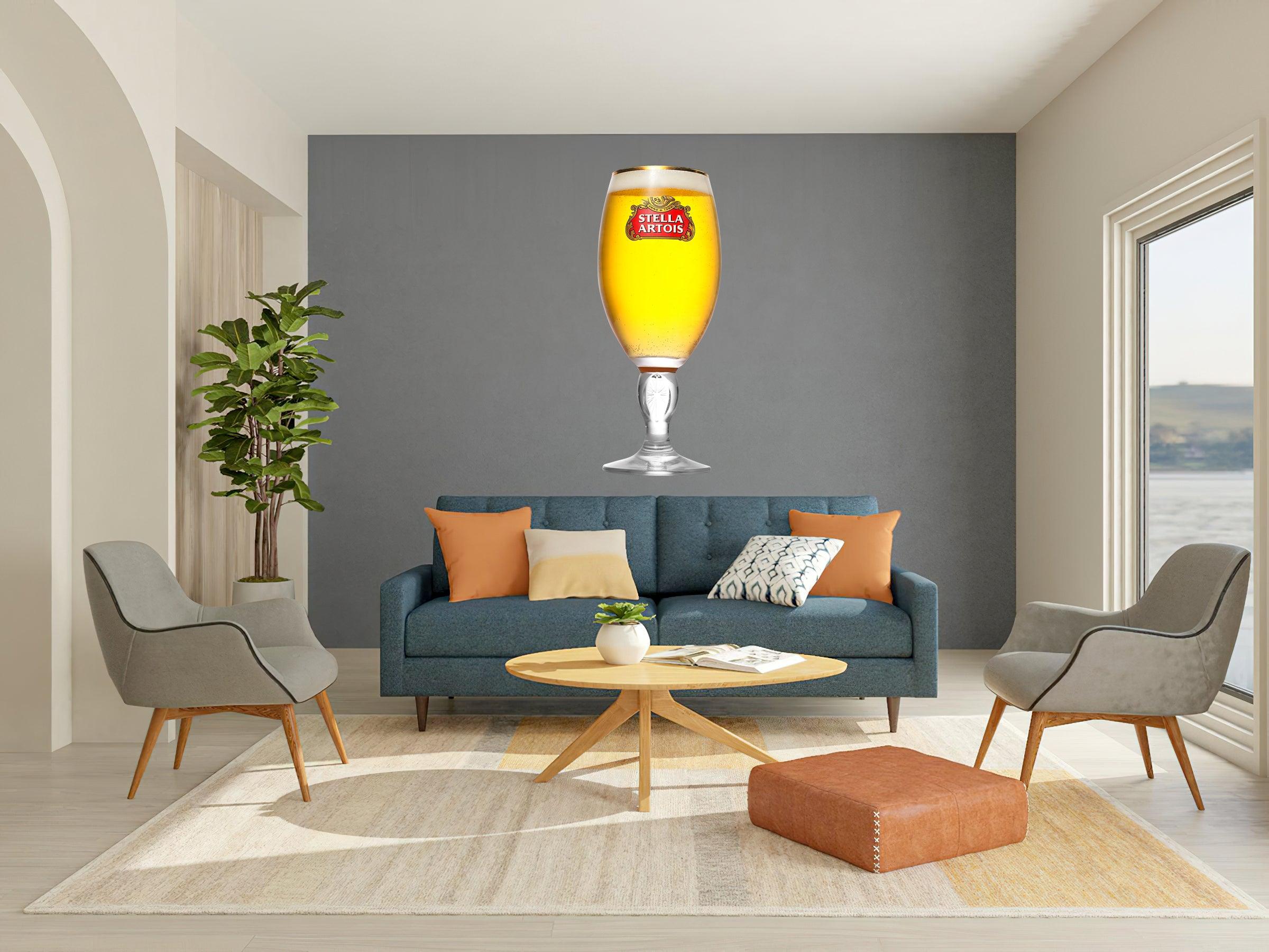 Stella Wall Beer Glass wall Decal, Sign Decal: Wall Sticker, Man Cave - CoolWalls.ca