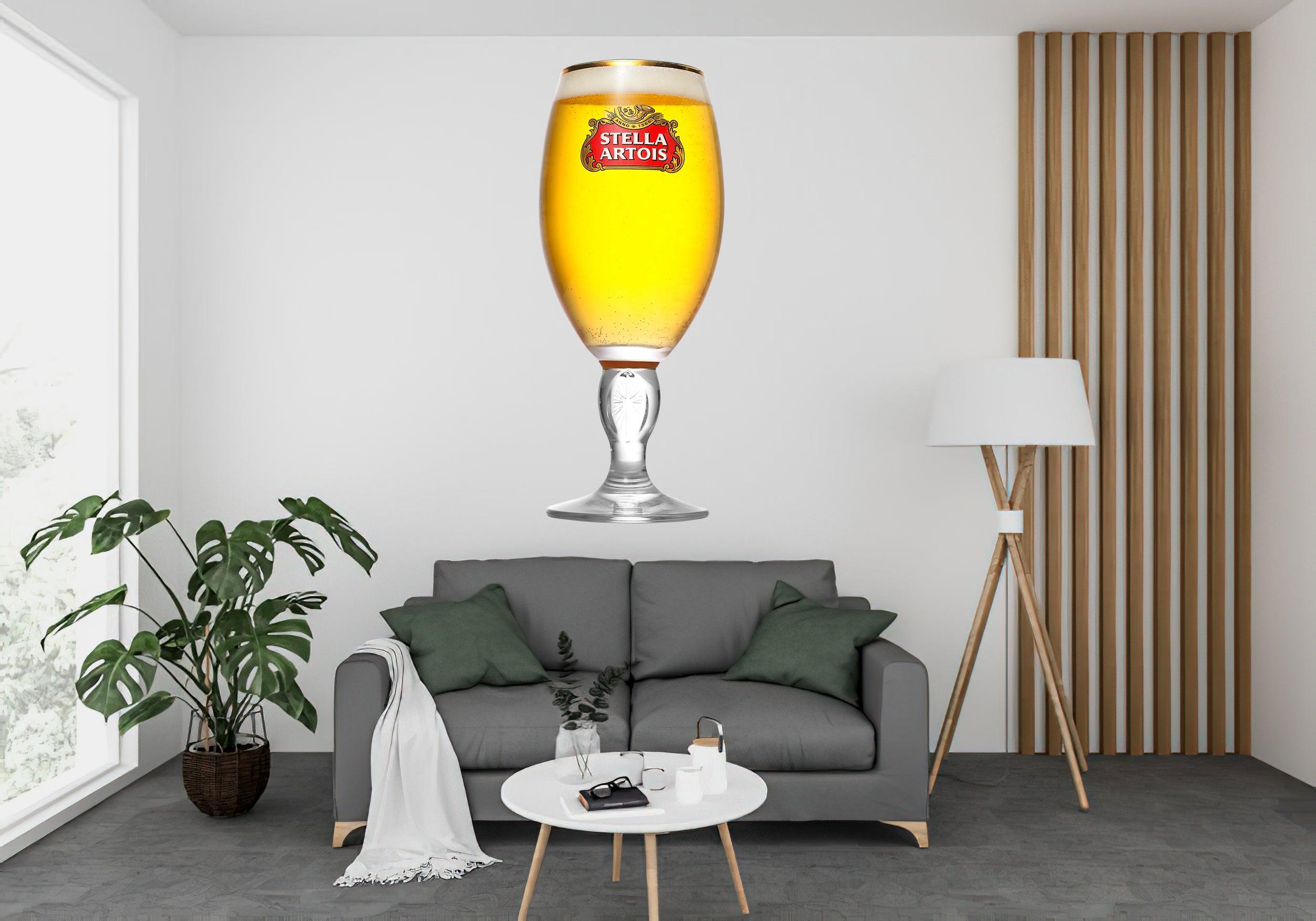 Stella Wall Beer Glass wall Decal, Sign Decal: Wall Sticker, Man Cave - CoolWalls.ca