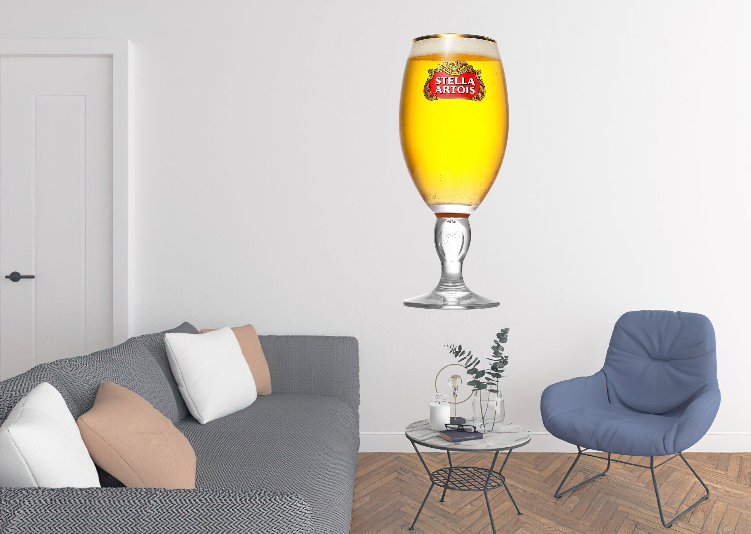Stella Wall Beer Glass wall Decal, Sign Decal: Wall Sticker, Man Cave - CoolWalls.ca