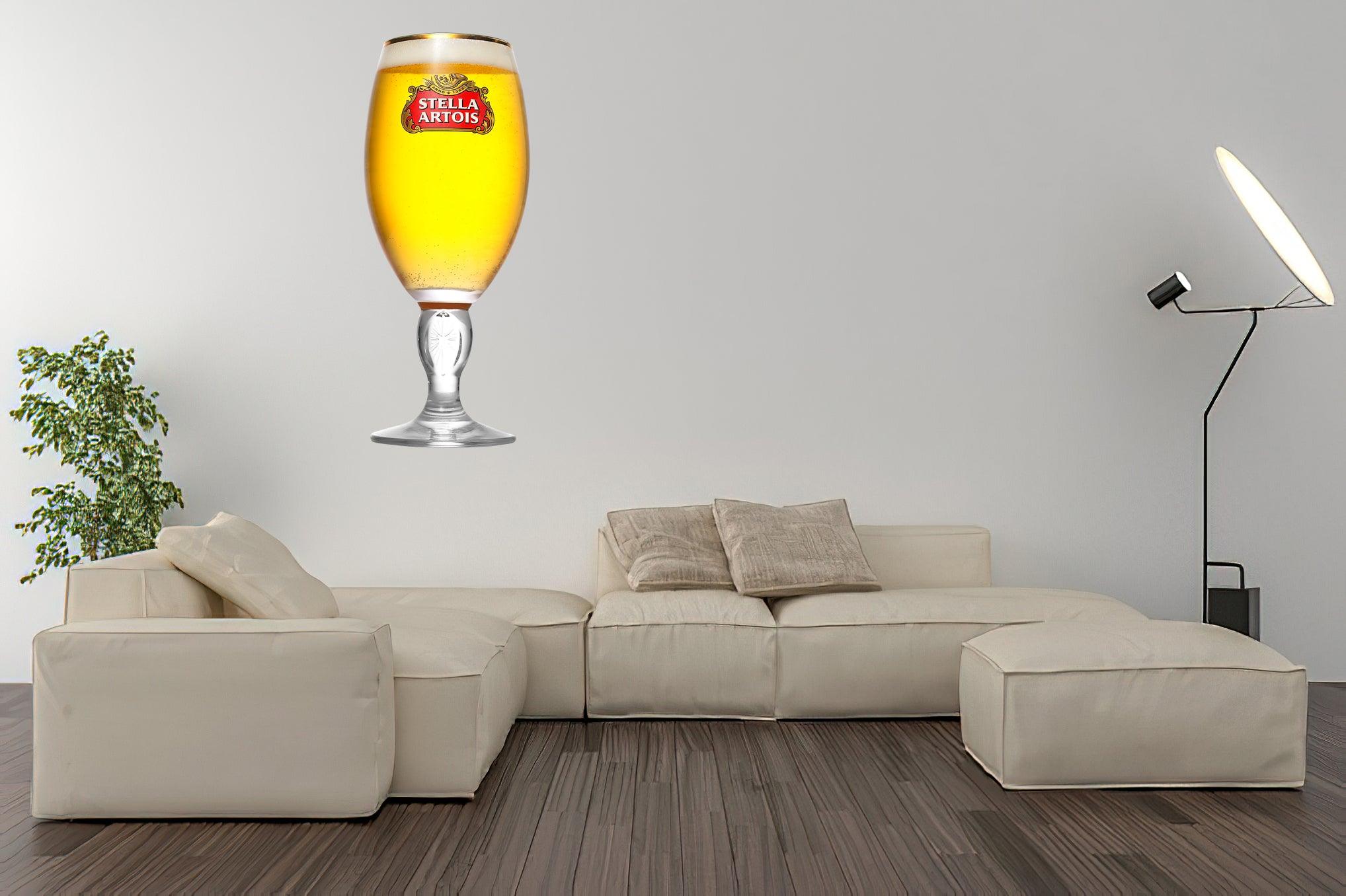 Stella Wall Beer Glass wall Decal, Sign Decal: Wall Sticker, Man Cave - CoolWalls.ca
