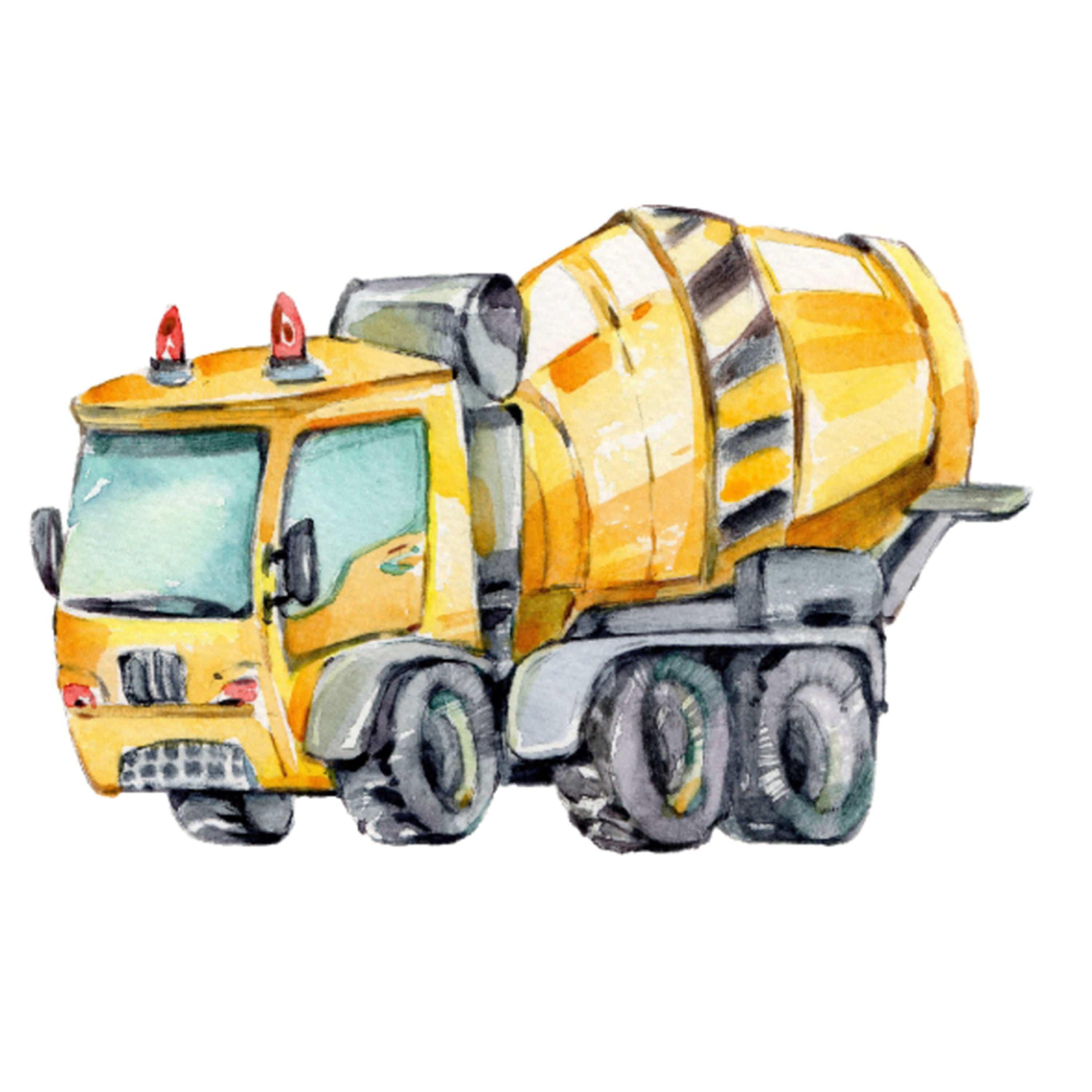 Toy Trucks, Excavator, Tractor, Digger machine Kids removable 28" wallpaper