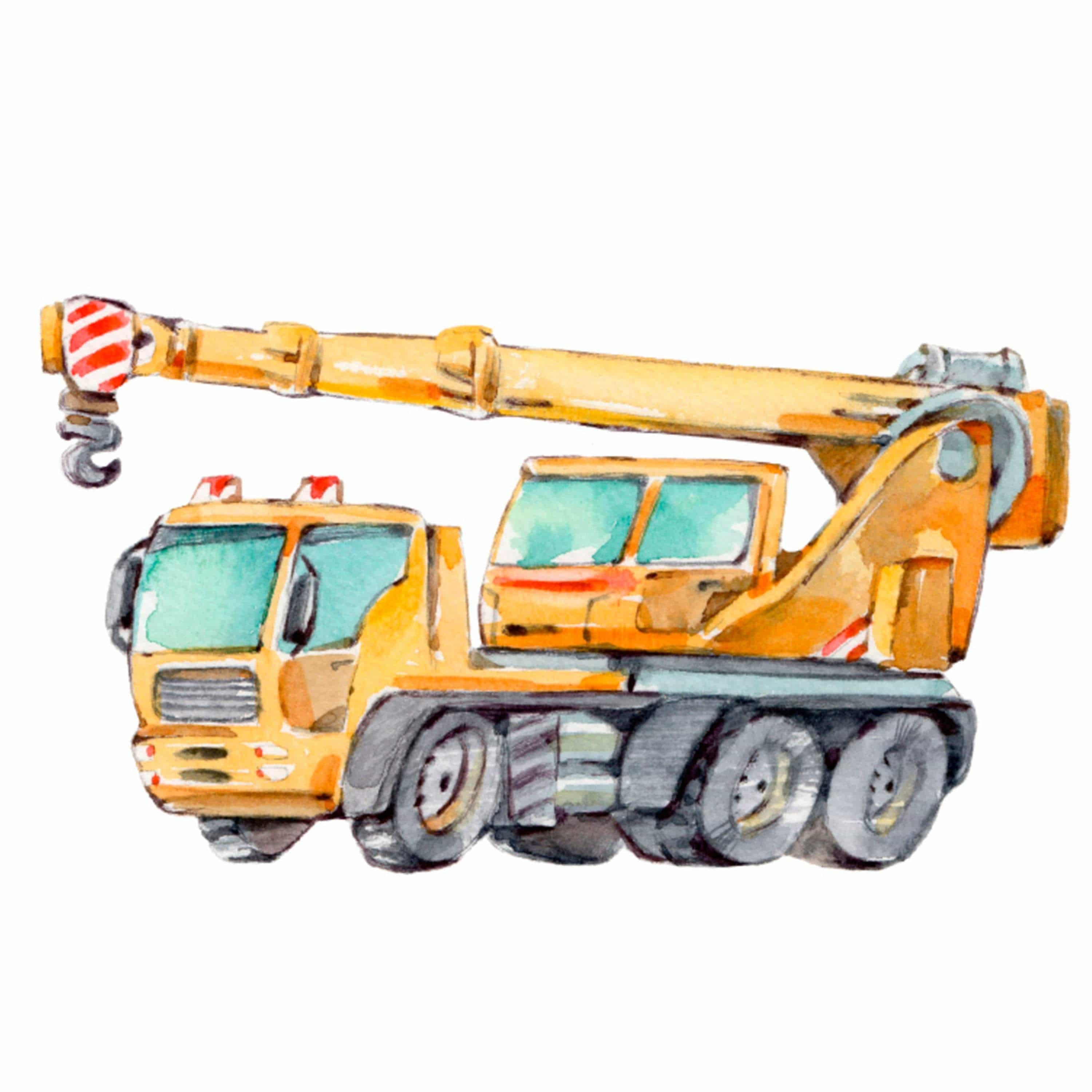 Toy Trucks, Excavator, Tractor, Digger machine Kids removable 28" wallpaper