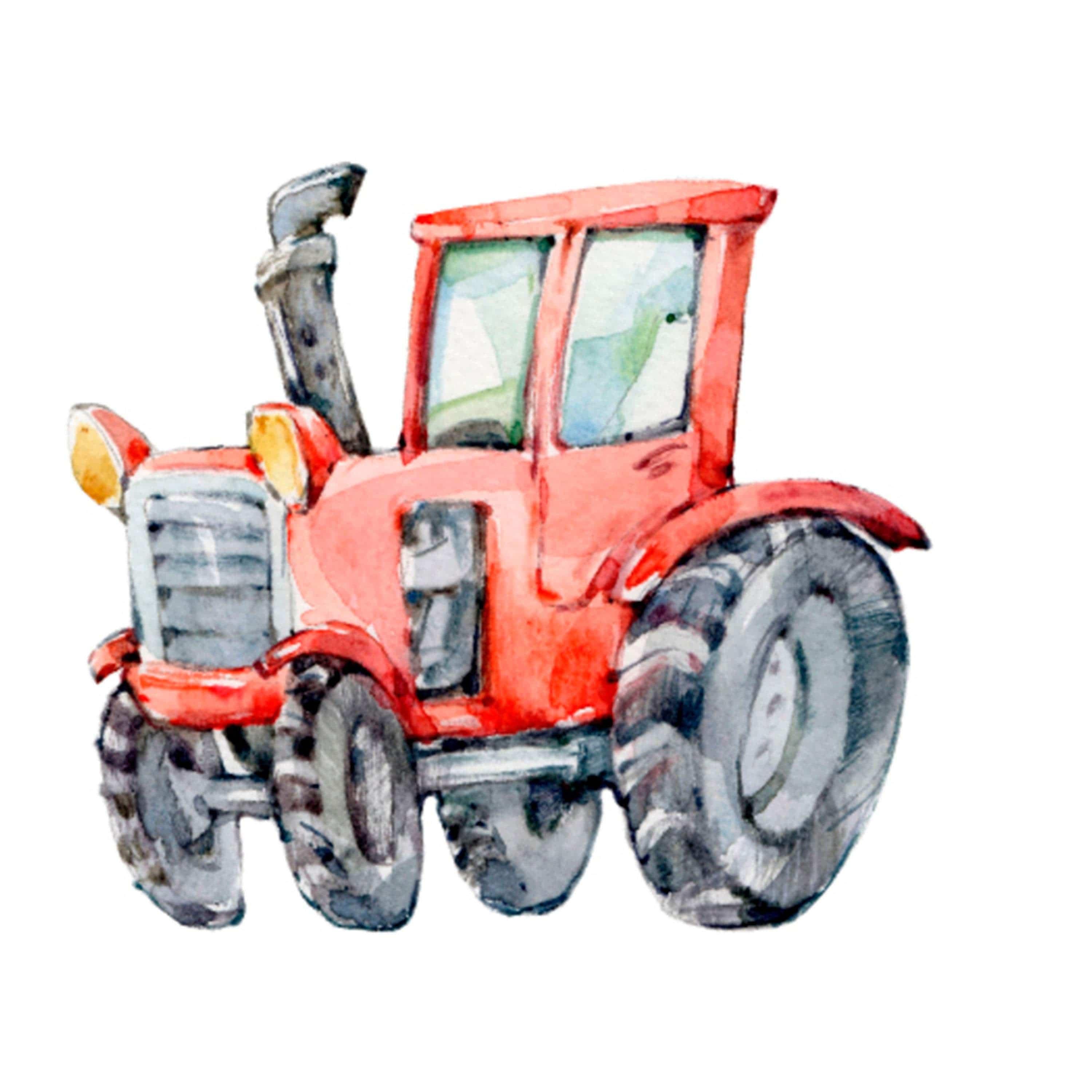 Toy Trucks, Excavator, Tractor, Digger machine Kids removable 28" wallpaper