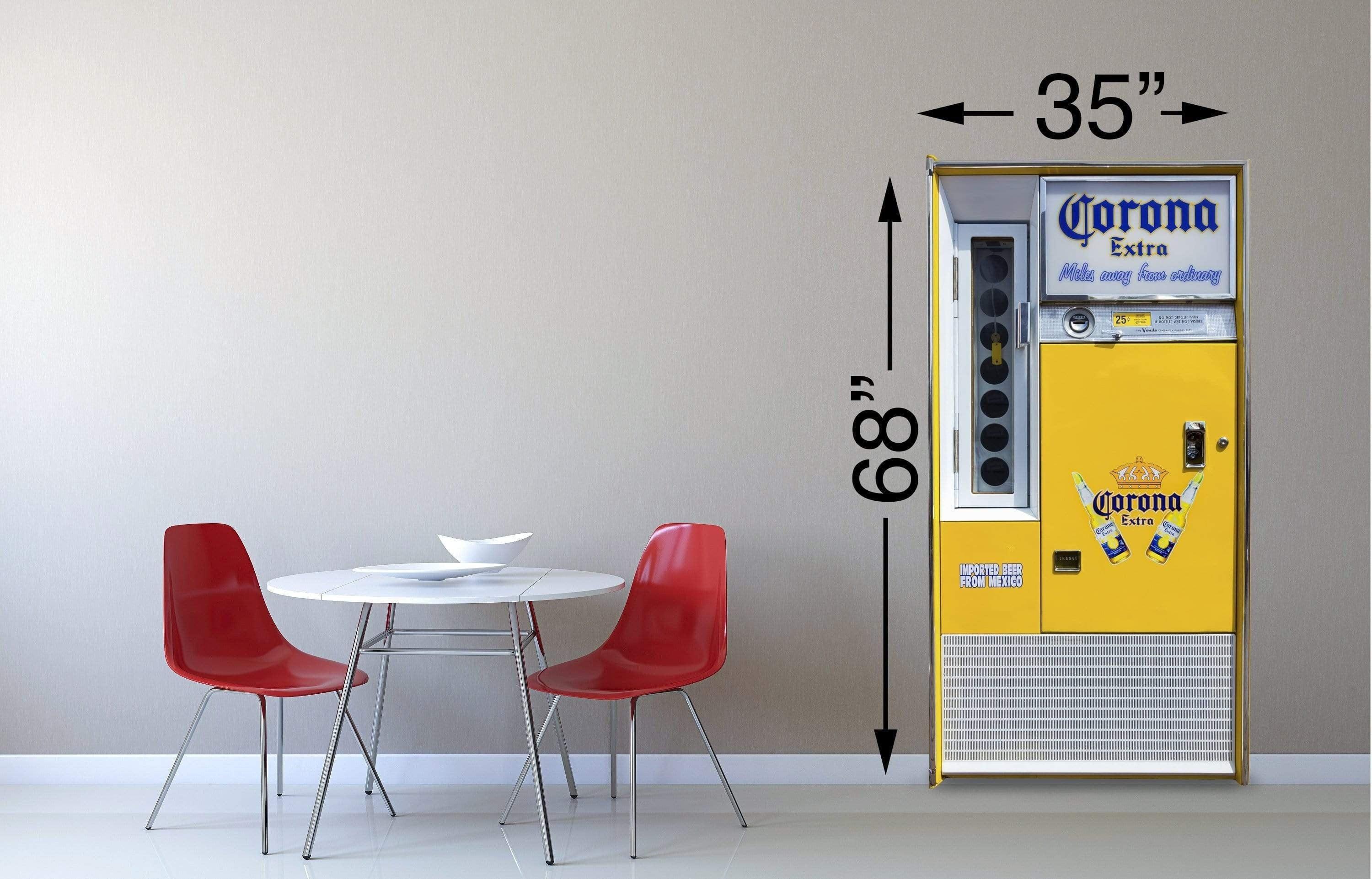 Vintage Beer ending Machine Decal | 68" x 35" | Man Cave | Fabric Decal | Removable