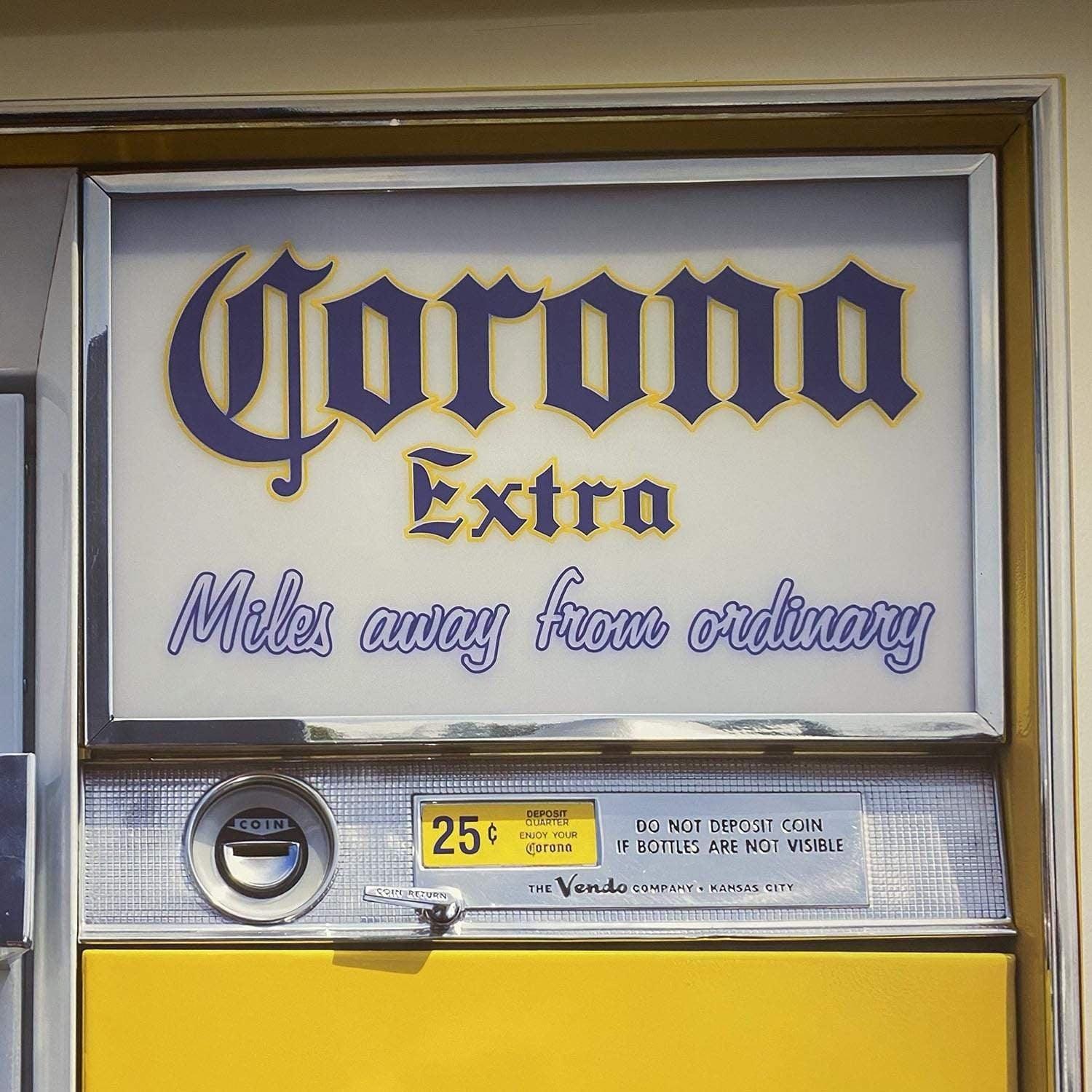 Vintage Beer ending Machine Decal | 68" x 35" | Man Cave | Fabric Decal | Removable