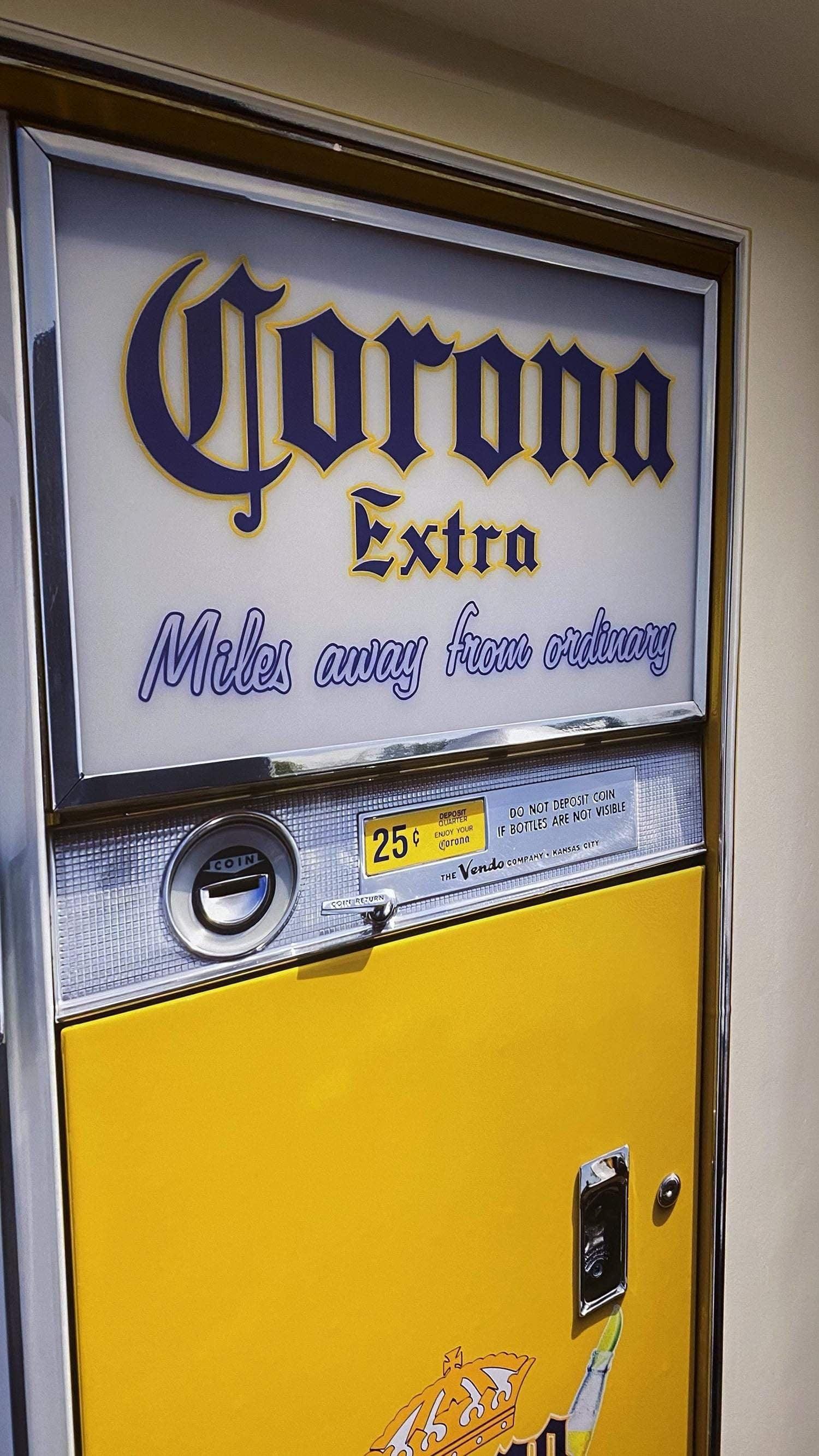 Vintage Beer ending Machine Decal | 68" x 35" | Man Cave | Fabric Decal | Removable