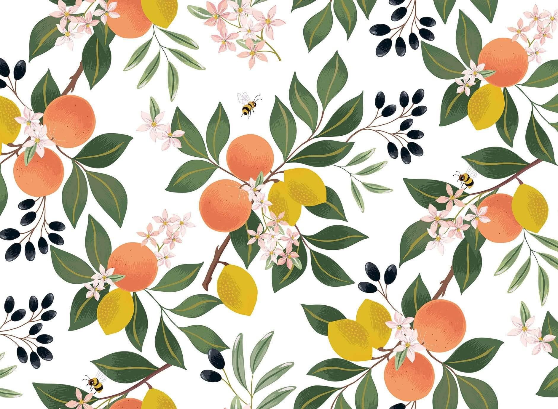 Wallpaper Pattern of green leaves | Removable Wallpaper | Peel-N-Stick | Seamless Pattern | Removable Fabric